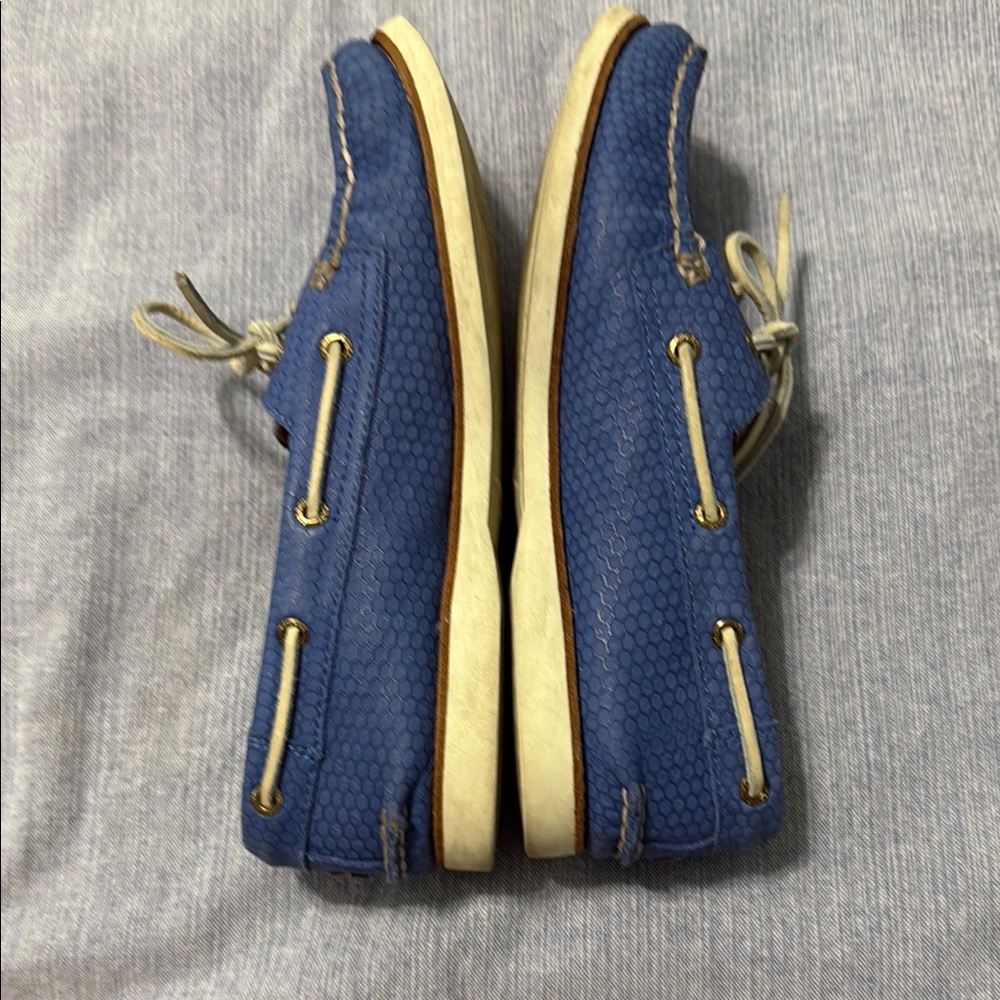 Sperry Blue Loafers with Cream Laces - Picture 10 of 12